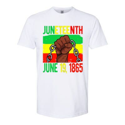 Juneteenth June 19th 1865 Juneteenth Black Freedom Day Flag Softstyle CVC T-Shirt