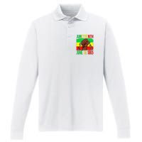 Juneteenth June 19th 1865 Juneteenth Black Freedom Day Flag Performance Long Sleeve Polo