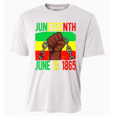 Juneteenth June 19th 1865 Juneteenth Black Freedom Day Flag Cooling Performance Crew T-Shirt