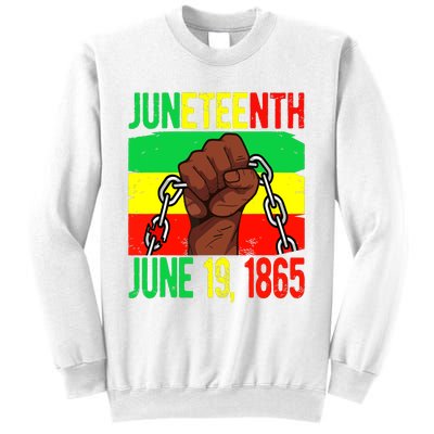 Juneteenth June 19th 1865 Juneteenth Black Freedom Day Flag Sweatshirt