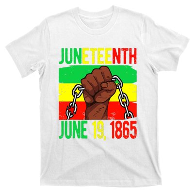 Juneteenth June 19th 1865 Juneteenth Black Freedom Day Flag T-Shirt