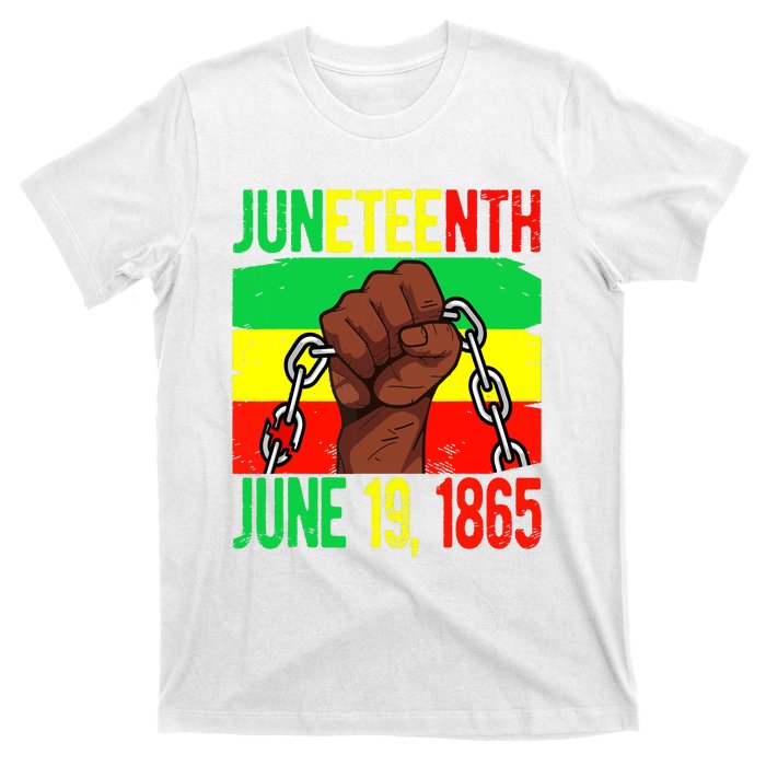 Juneteenth June 19th 1865 Juneteenth Black Freedom Day Flag T-Shirt