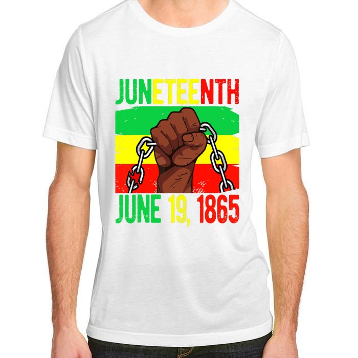 Juneteenth June 19th 1865 Juneteenth Black Freedom Day Flag Adult ChromaSoft Performance T-Shirt