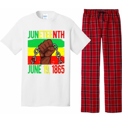 Juneteenth June 19th 1865 Juneteenth Black Freedom Day Flag Pajama Set