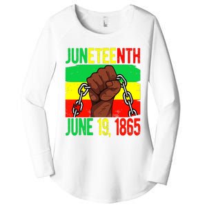 Juneteenth June 19th 1865 Juneteenth Black Freedom Day Flag Women's Perfect Tri Tunic Long Sleeve Shirt