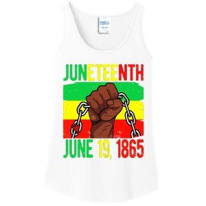 Juneteenth June 19th 1865 Juneteenth Black Freedom Day Flag Ladies Essential Tank