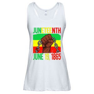 Juneteenth June 19th 1865 Juneteenth Black Freedom Day Flag Ladies Essential Flowy Tank