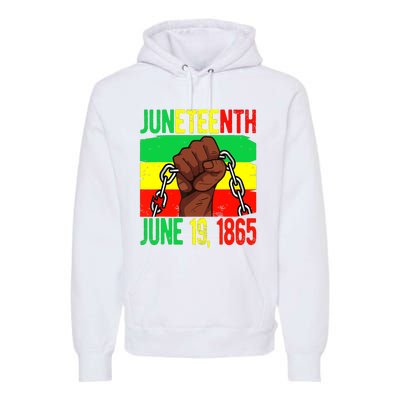 Juneteenth June 19th 1865 Juneteenth Black Freedom Day Flag Premium Hoodie