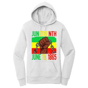 Juneteenth June 19th 1865 Juneteenth Black Freedom Day Flag Women's Pullover Hoodie