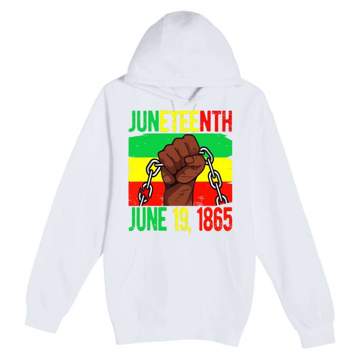 Juneteenth June 19th 1865 Juneteenth Black Freedom Day Flag Premium Pullover Hoodie