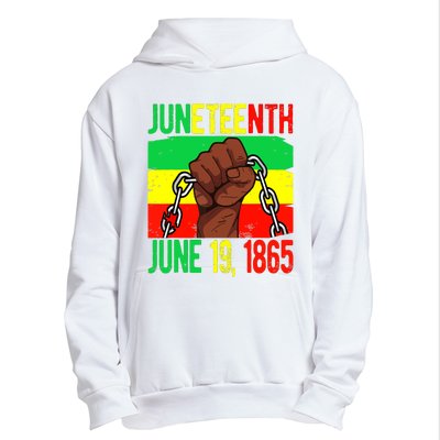 Juneteenth June 19th 1865 Juneteenth Black Freedom Day Flag Urban Pullover Hoodie