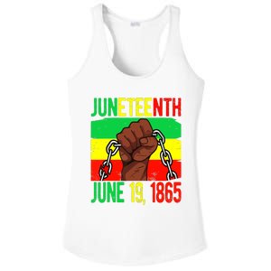 Juneteenth June 19th 1865 Juneteenth Black Freedom Day Flag Ladies PosiCharge Competitor Racerback Tank