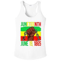 Juneteenth June 19th 1865 Juneteenth Black Freedom Day Flag Ladies PosiCharge Competitor Racerback Tank