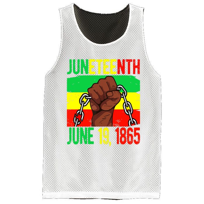 Juneteenth June 19th 1865 Juneteenth Black Freedom Day Flag Mesh Reversible Basketball Jersey Tank