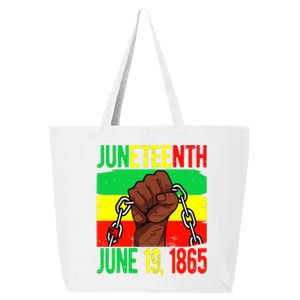 Juneteenth June 19th 1865 Juneteenth Black Freedom Day Flag 25L Jumbo Tote