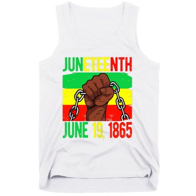 Juneteenth June 19th 1865 Juneteenth Black Freedom Day Flag Tank Top