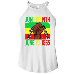 Juneteenth June 19th 1865 Juneteenth Black Freedom Day Flag Women's Perfect Tri Rocker Tank