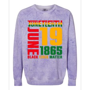 Juneteenth June 19 1865 Black Freedom Day Black Lives Matter Colorblast Crewneck Sweatshirt