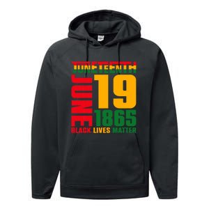 Juneteenth June 19 1865 Black Freedom Day Black Lives Matter Performance Fleece Hoodie