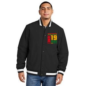 Juneteenth June 19 1865 Black Freedom Day Black Lives Matter Insulated Varsity Jacket