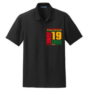 Juneteenth June 19 1865 Black Freedom Day Black Lives Matter Dry Zone Grid Polo