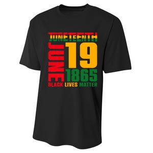 Juneteenth June 19 1865 Black Freedom Day Black Lives Matter Performance Sprint T-Shirt