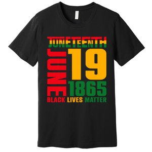 Juneteenth June 19 1865 Black Freedom Day Black Lives Matter Premium T-Shirt