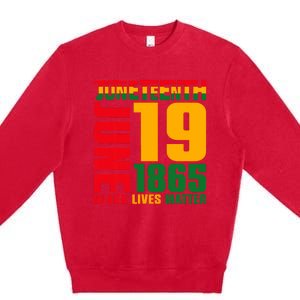 Juneteenth June 19 1865 Black Freedom Day Black Lives Matter Premium Crewneck Sweatshirt