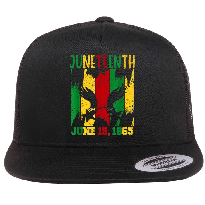 Juneteenth June 19th 1865 Juneteenth Freedom Day Flat Bill Trucker Hat