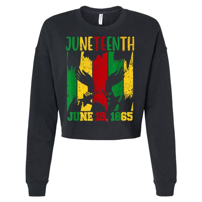 Juneteenth June 19th 1865 Juneteenth Freedom Day Cropped Pullover Crew