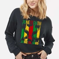 Juneteenth June 19th 1865 Juneteenth Freedom Day Cropped Pullover Crew