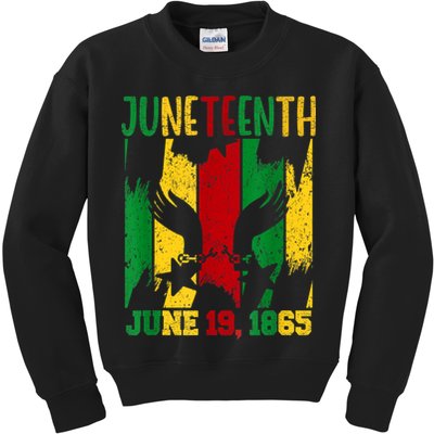 Juneteenth June 19th 1865 Juneteenth Freedom Day Kids Sweatshirt