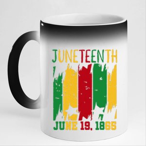 Juneteenth June 19th 1865 Juneteenth Freedom Day 11oz Black Color Changing Mug