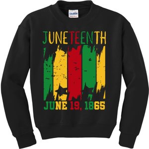 Juneteenth June 19th 1865 Juneteenth Freedom Day Kids Sweatshirt