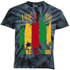 Juneteenth June 19th 1865 Juneteenth Freedom Day Kids Tie-Dye T-Shirt