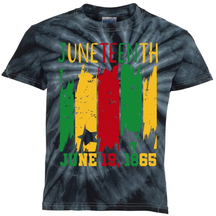 Juneteenth June 19th 1865 Juneteenth Freedom Day Kids Tie-Dye T-Shirt