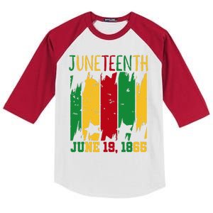 Juneteenth June 19th 1865 Juneteenth Freedom Day Kids Colorblock Raglan Jersey