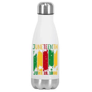 Juneteenth June 19th 1865 Juneteenth Freedom Day Stainless Steel Insulated Water Bottle