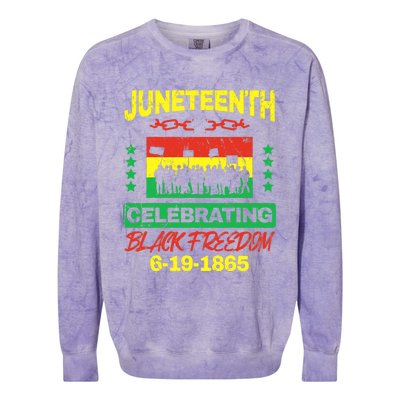 Juneteenth June 19th Black Freedom Colorblast Crewneck Sweatshirt