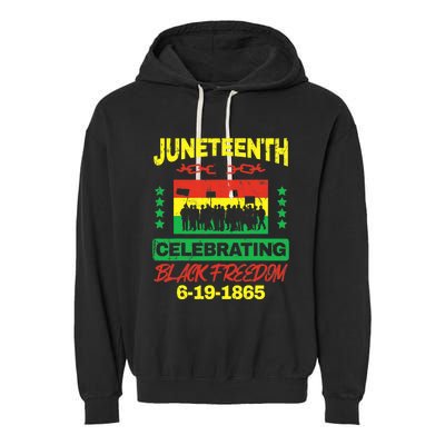 Juneteenth June 19th Black Freedom Garment-Dyed Fleece Hoodie