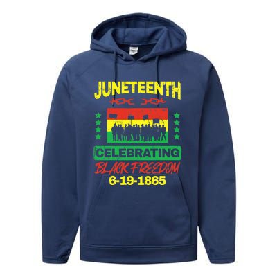 Juneteenth June 19th Black Freedom Performance Fleece Hoodie