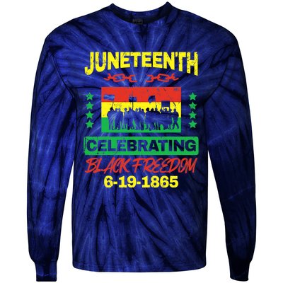 Juneteenth June 19th Black Freedom Tie-Dye Long Sleeve Shirt