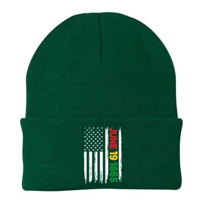 Juneteenth June 19 1865 Black History Month Freedom Usa Flag Gift Knit Cap Winter Beanie