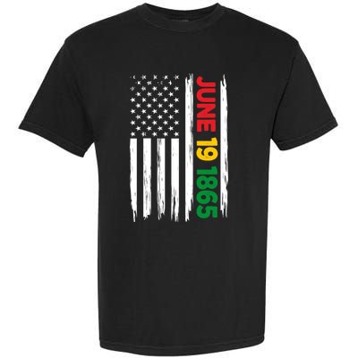 Juneteenth June 19 1865 Black History Month Freedom Usa Flag Gift Garment-Dyed Heavyweight T-Shirt