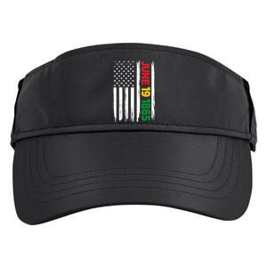 Juneteenth June 19 1865 Black History Month Freedom Usa Flag Gift Adult Drive Performance Visor