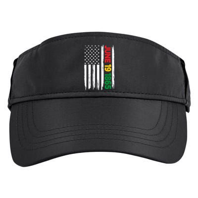 Juneteenth June 19 1865 Black History Month Freedom Usa Flag Gift Adult Drive Performance Visor