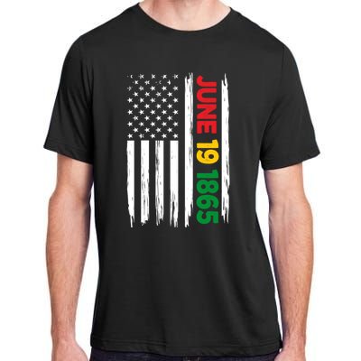 Juneteenth June 19 1865 Black History Month Freedom Usa Flag Gift Adult ChromaSoft Performance T-Shirt