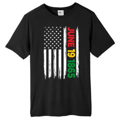 Juneteenth June 19 1865 Black History Month Freedom Usa Flag Gift Tall Fusion ChromaSoft Performance T-Shirt