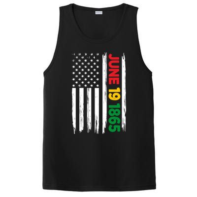 Juneteenth June 19 1865 Black History Month Freedom Usa Flag Gift PosiCharge Competitor Tank