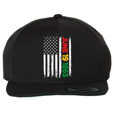 Juneteenth June 19 1865 Black History Month Freedom Usa Flag Gift Wool Snapback Cap